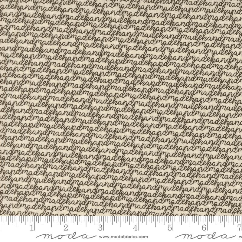 Threads Script - Porcelain Black - Quilt Fabric