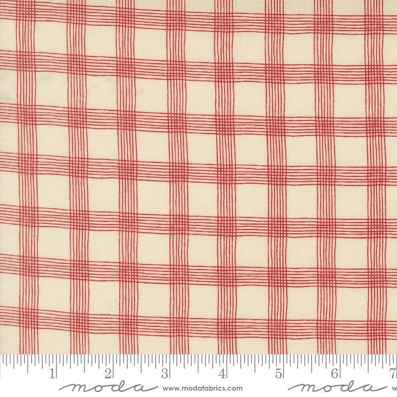 Threads Plaid - Porcelain Red - Quilt Fabric