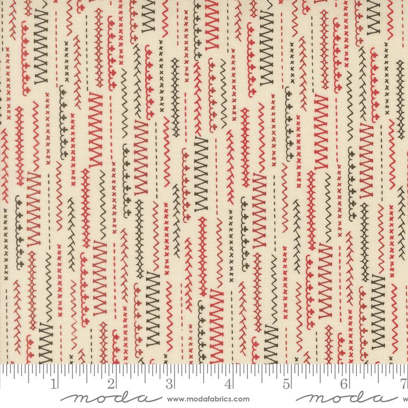 Threads Stitches - Porcelain Multi - Quilt Fabric