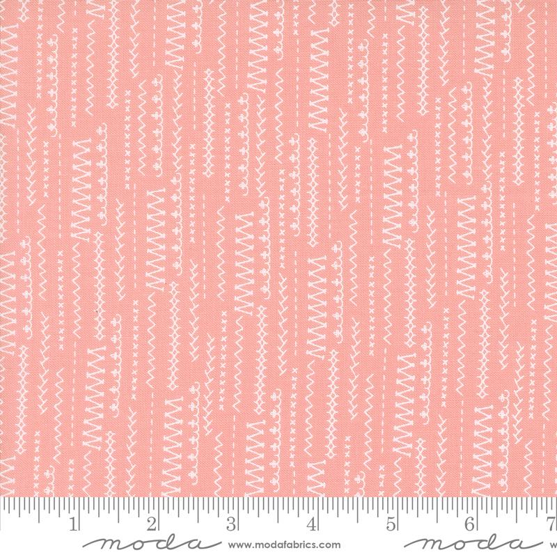 Threads Stitches - Pink - Quilt Fabric