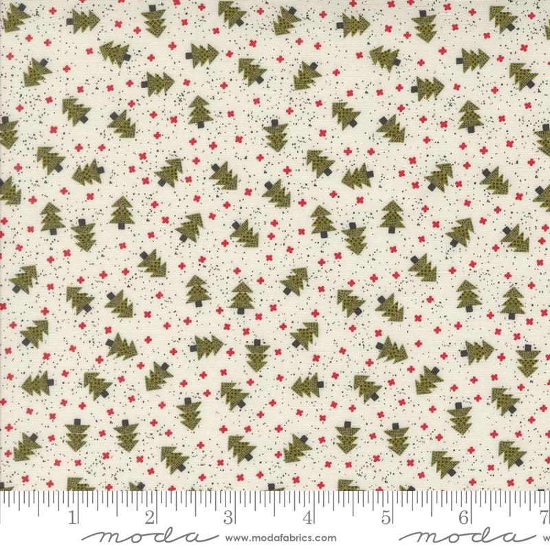 Emmitt and Ivy Trees - Vanilla - Christmas Quilt Fabric