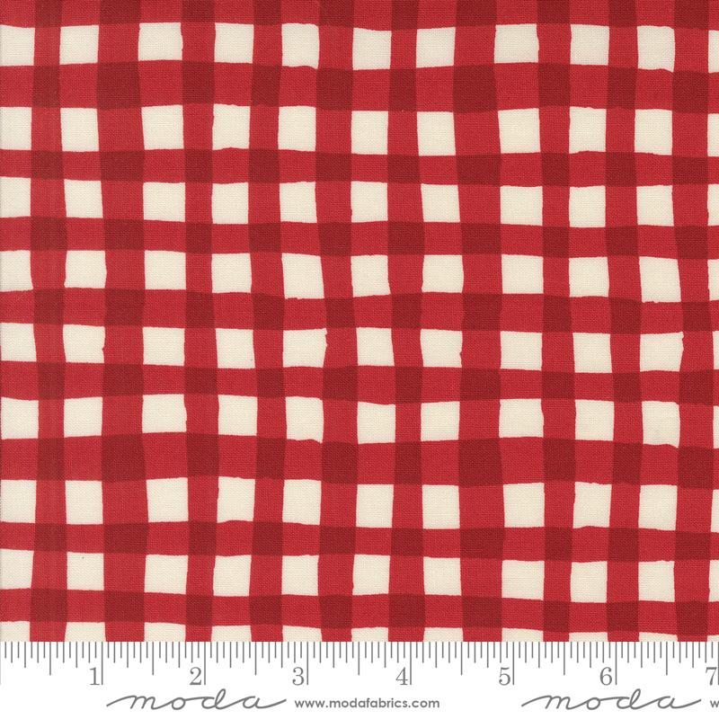 Emmitt and Ivy Gingham - Red - Christmas Quilt Fabric