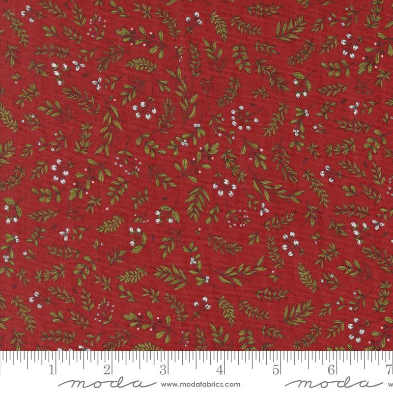 Emmitt and Ivy Holly - Red - Christmas Quilt Fabric