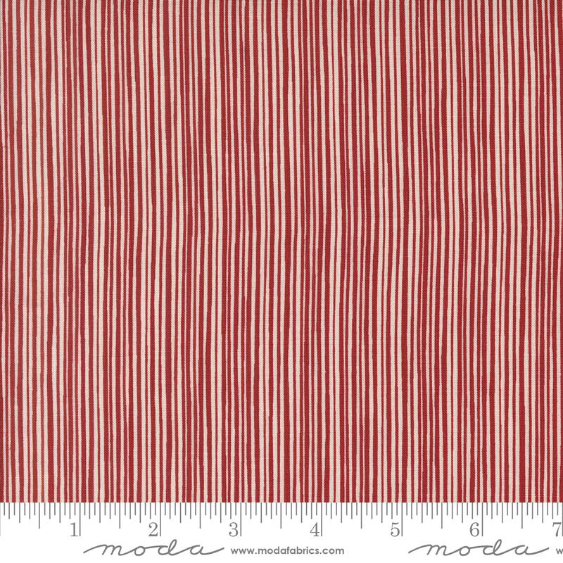 Emmitt and Ivy Stripes - Red - Christmas Quilt Fabric