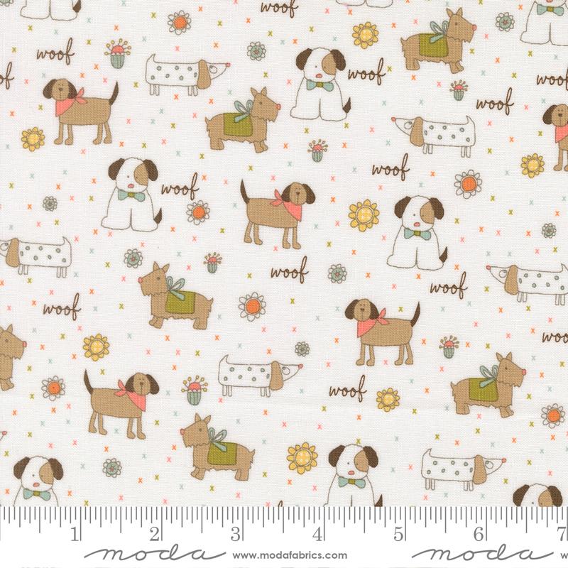 Lucky Puppy Parade Cloud - Quilt Fabric