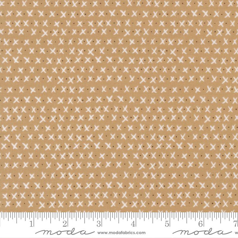Lucky Xs and Os Sand - Quilt Fabric
