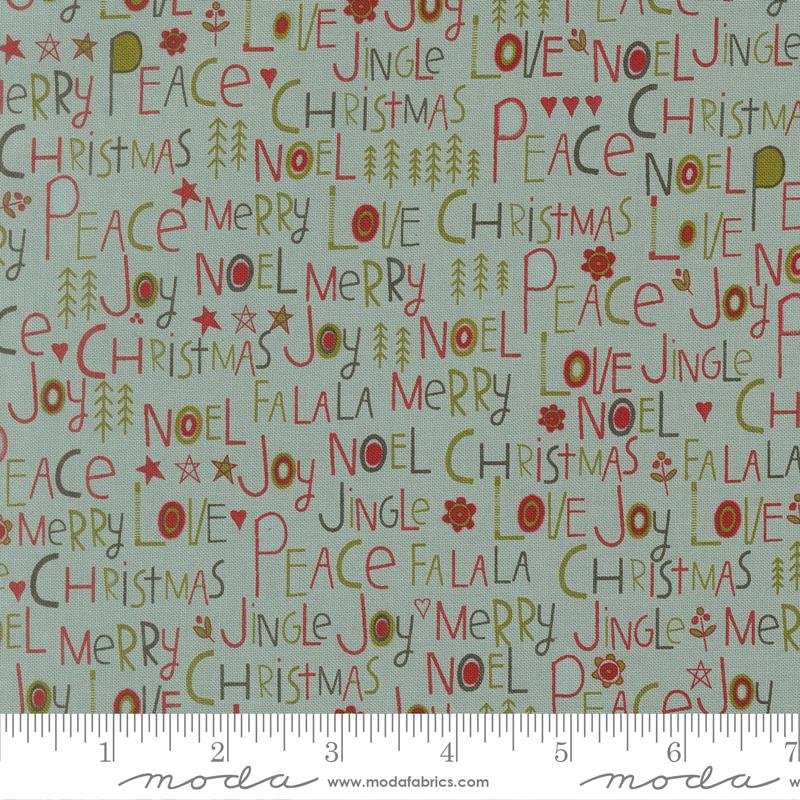 Chilly Peace Love Joy Storm - Quilt Fabric