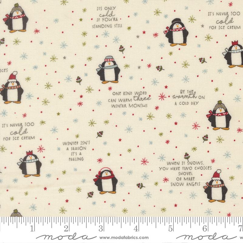 Chilly Mr Penguin Vanilla - Quilt Fabric