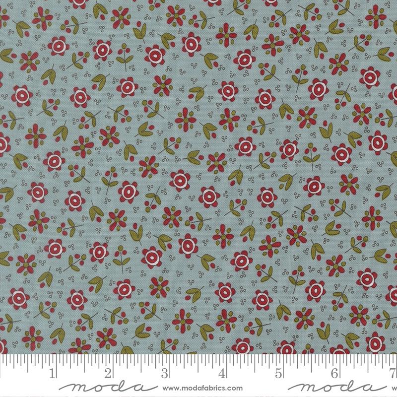 Chilly Christmas Flowers Storm - Quilt Fabric