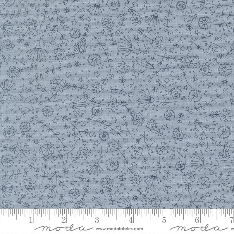 Independence Day Flowers Splash - Patriotic Quilt Fabric