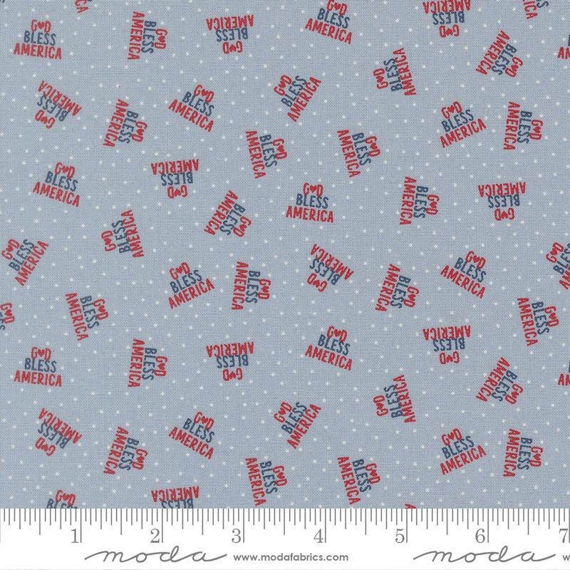 Independence Day Text Splash - Patriotic Quilt Fabric