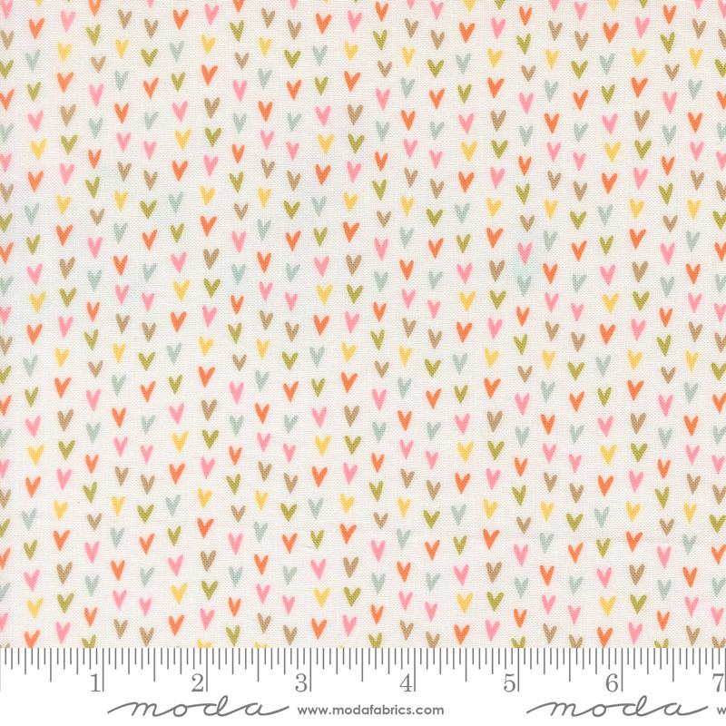 Bug Collector Hearts Cloud - Quilt Fabric, zoomed in. Select this picture to zoom back out.