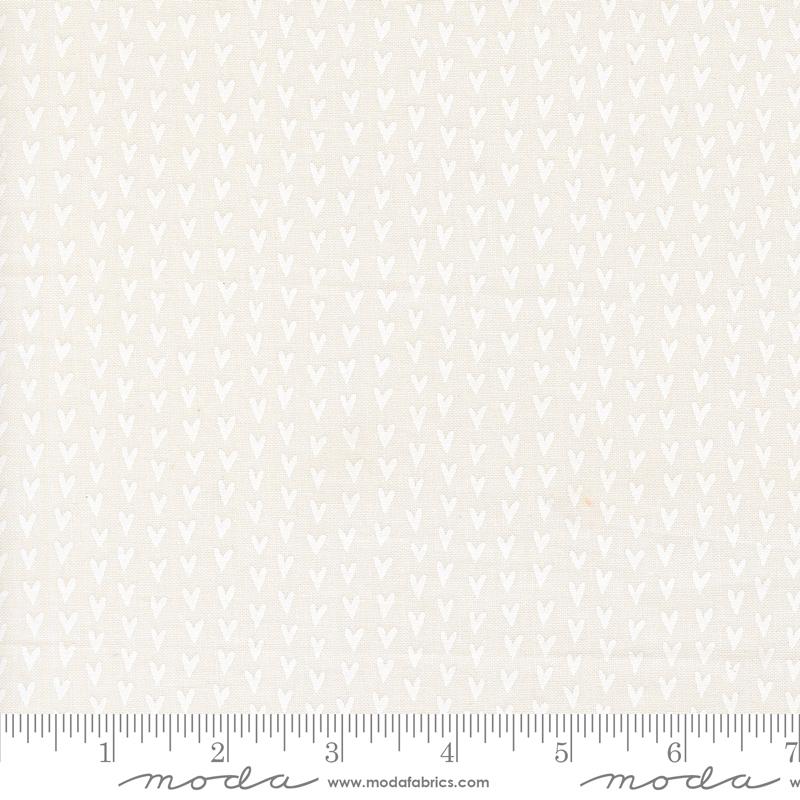 Bug Collector Hearts Cloud White - Quilt Fabric, zoomed in. Select this picture to zoom back out.