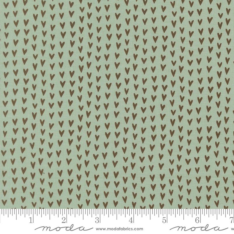 Bug Collector Hearts Sky - Quilt Fabric, zoomed in. Select this picture to zoom back out.