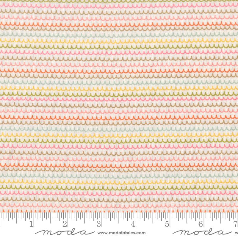 Bug Collector Squiggles Cloud - Quilt Fabric, zoomed in. Select this picture to zoom back out.