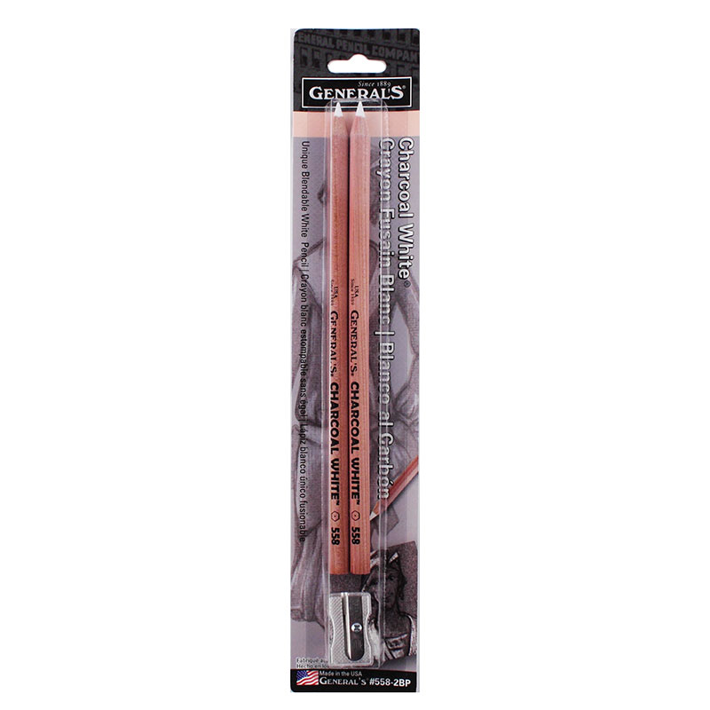 Charcoal White Pencil with Sharpener 