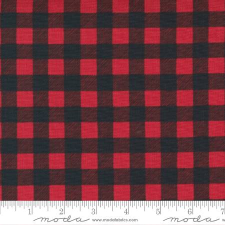 Home Sweet Holidays Black Red - Quilt Fabric, zoomed in. Select this picture to zoom back out.