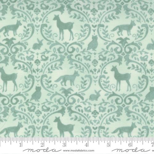 Effies Woods Mint - Childrens Woodland - Quilt Fabric