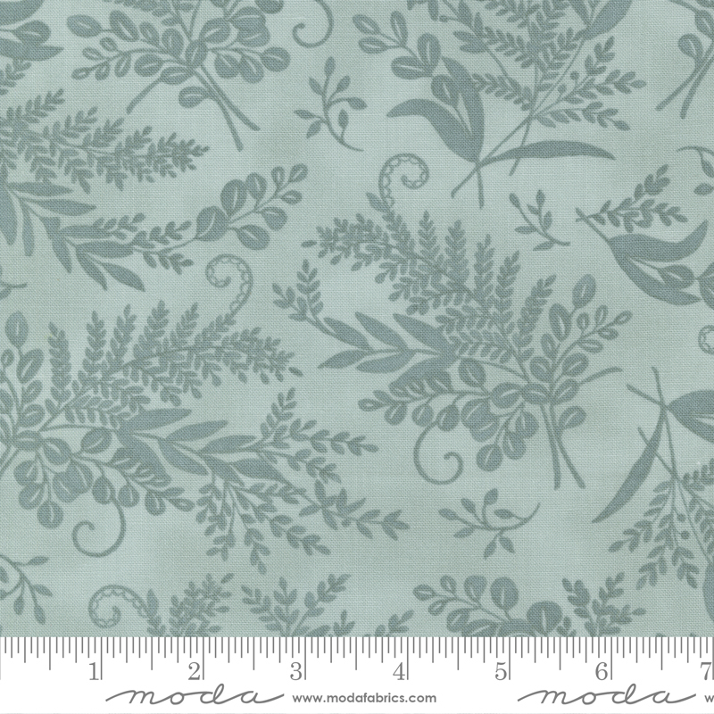Happiness Blooms Eucalyptus - Monotone Ferns - Quilt Fabric