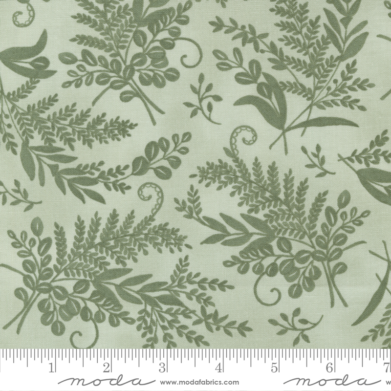Happiness Blooms Fern - Monotone Ferns Fern - Quilt Fabric