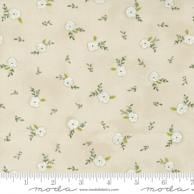 Happiness Blooms Natural - Tossed Blooms - Quilt Fabric