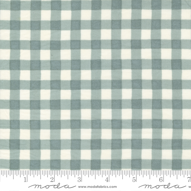 Happiness Blooms Eucalyptus - Forest Gingham - Quilt Fabric