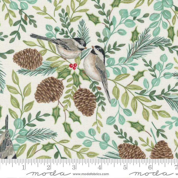 Holidays At Home Snowy White - Quilt Fabric