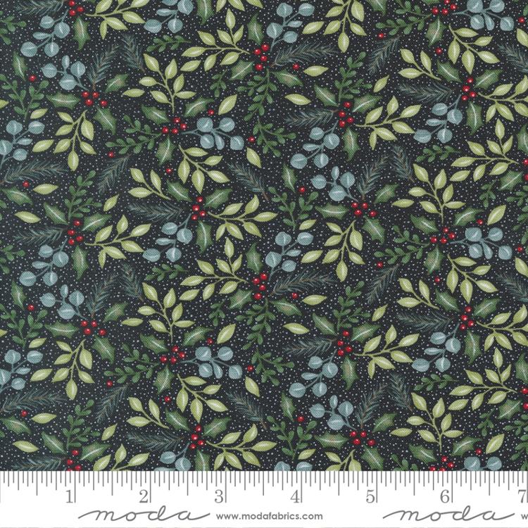 Holidays At Home Charcoal Black - Quilt Fabric