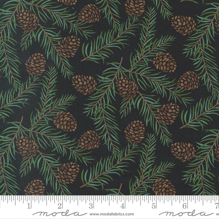 Holidays At Home Charcoal Black - Quilt Fabric