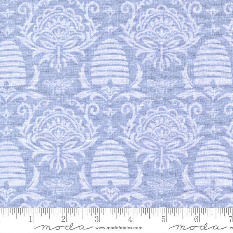 Bee skep Damask Damask - Lavender - Quilt Fabric
