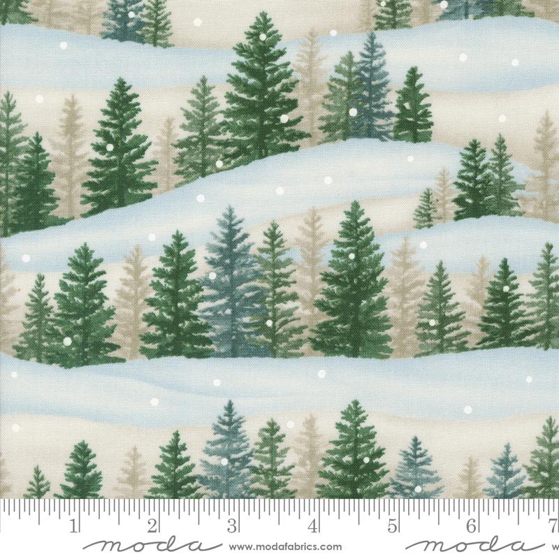 Woodland Winter Trees - Snowy White - Quilt Fabric