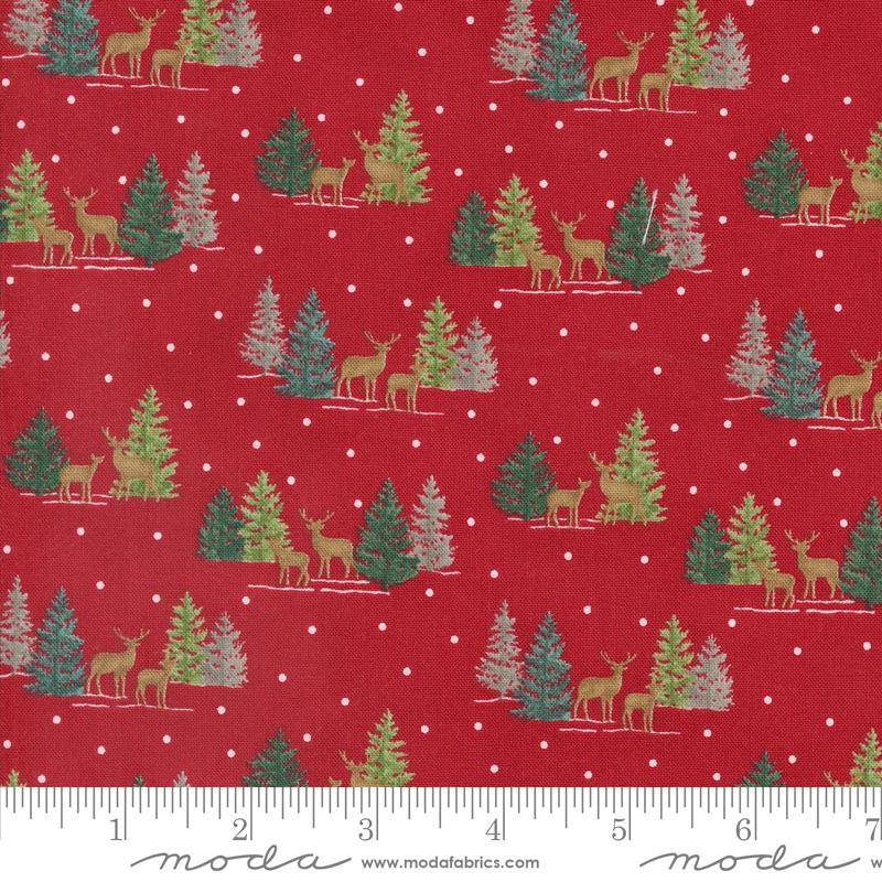 Woodland Winter Forest - Cardinal Red - Quilt Fabric