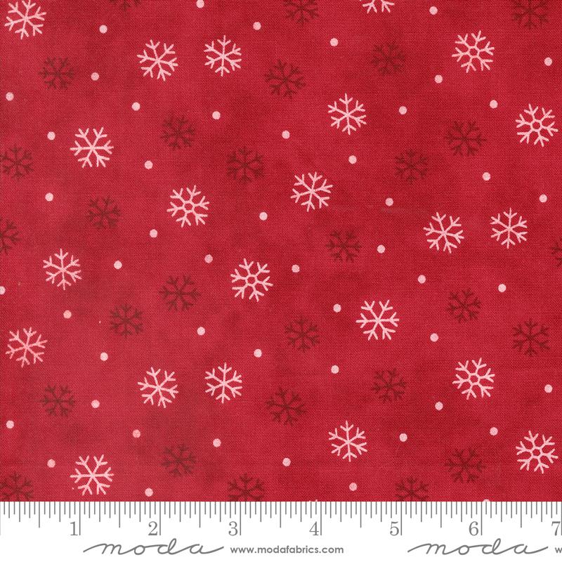 Woodland Winter Snowflake - Cardinal Red - Quilt Fabric