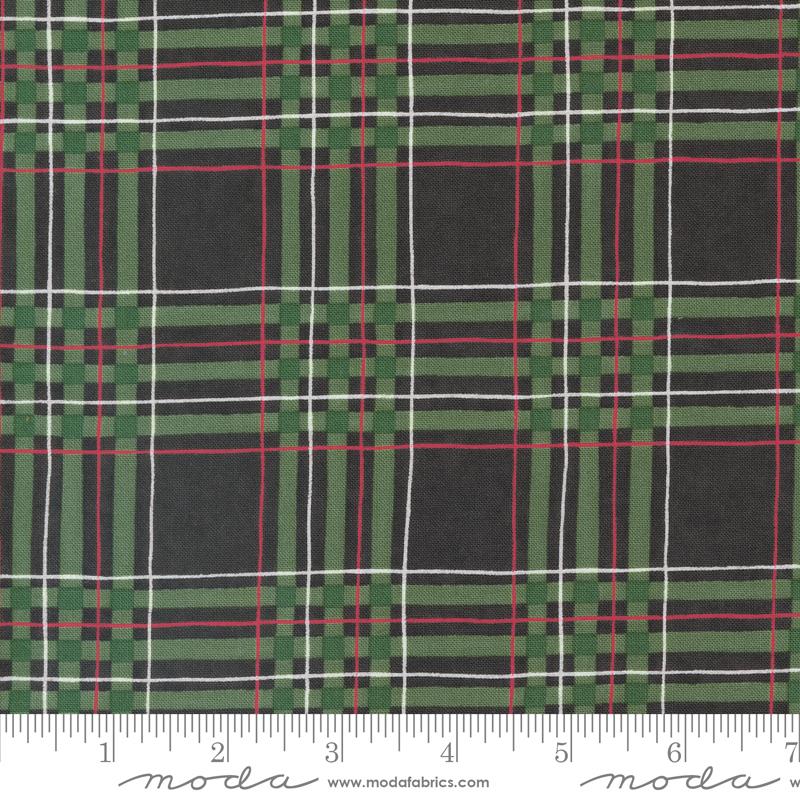 Woodland Winter Plaid - Charcoal Black - Quilt Fabric