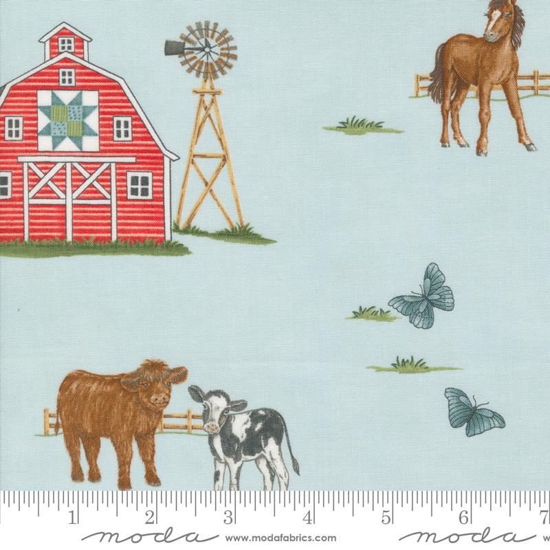 Willows Farm Landscape - Sky - Quilt Fabric