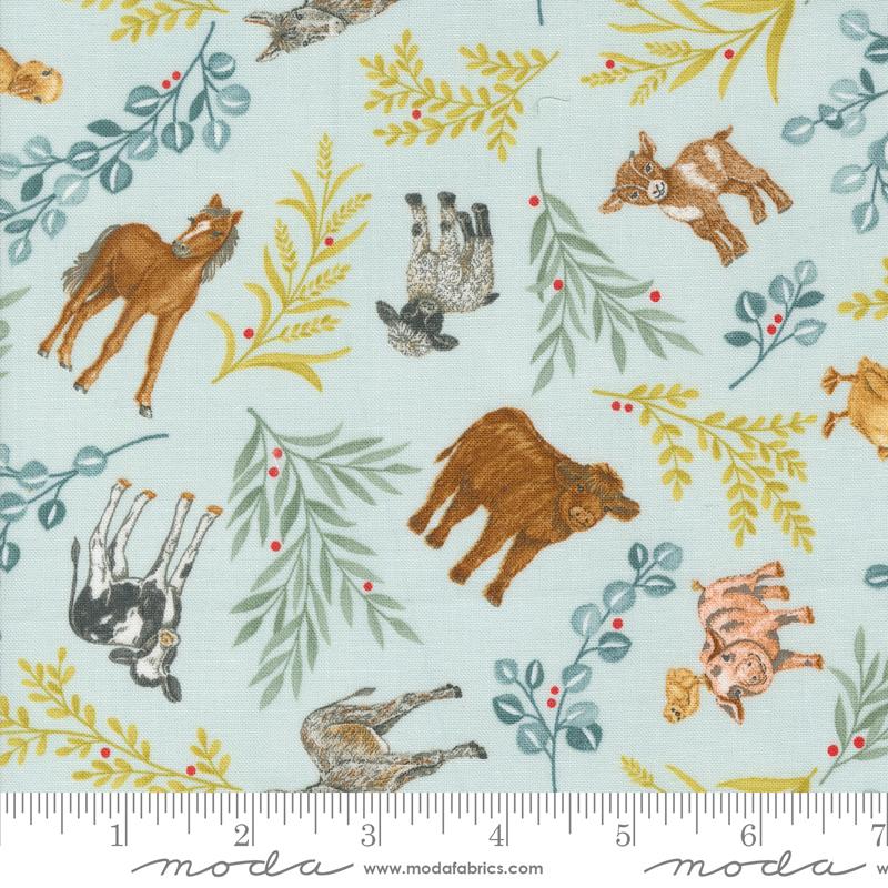 Willows Farm Animals - Sky - Quilt Fabric