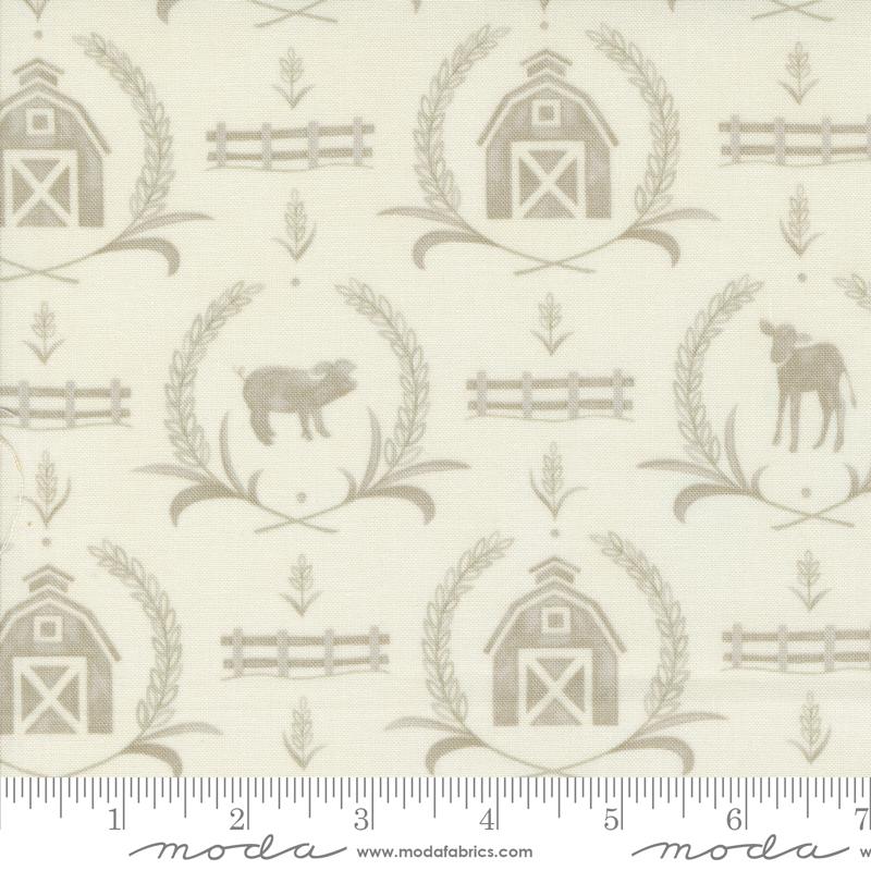 Willows Farm Damask - Cloud - Quilt Fabric