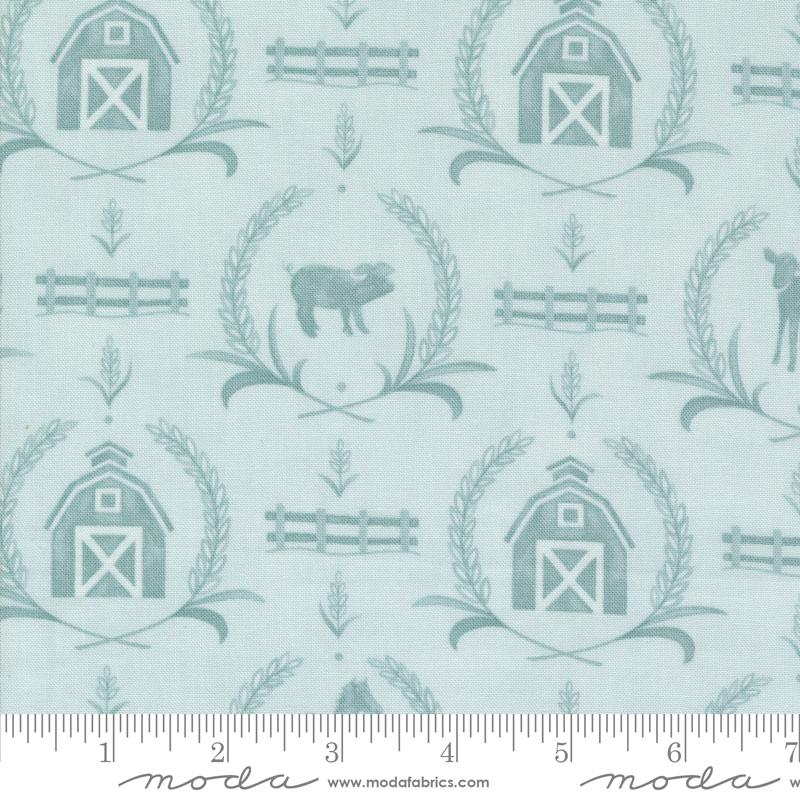 Willows Farm Damask - Sky - Quilt Fabric