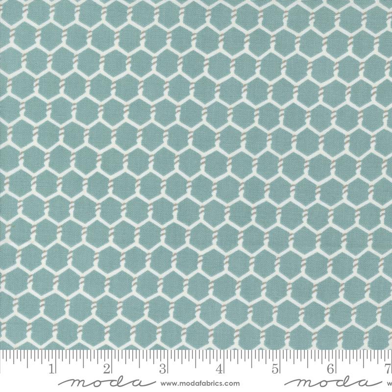Willows Farm Chickenwire - Pond - Quilt Fabric