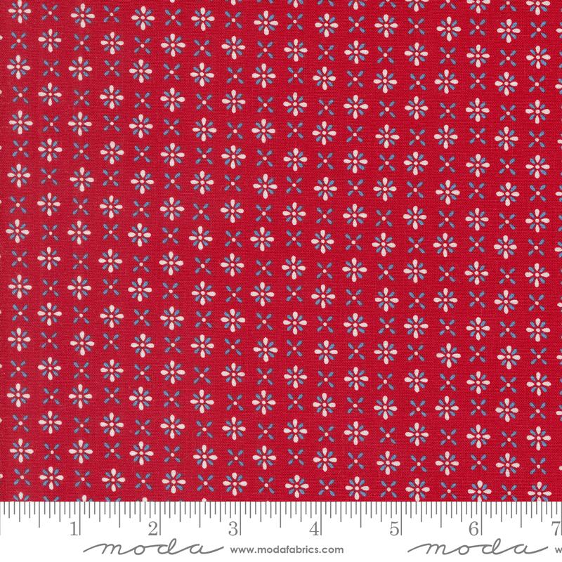Red White Bloom Fireworks - Patriotic Poppy - Quilt Fabric
