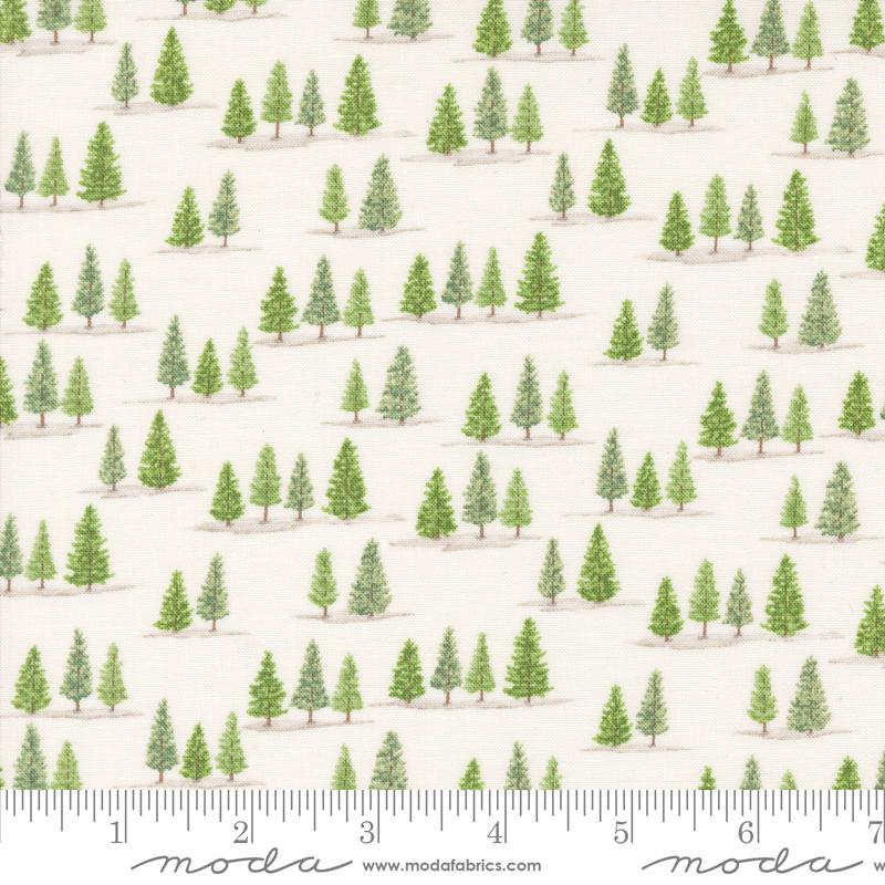 On Lake Time Trees - Cloud White - Quilt Fabric