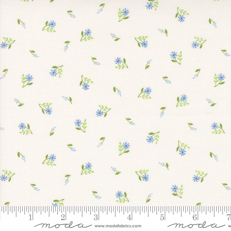 On Lake Time Flower - Cloud White - Quilt Fabric