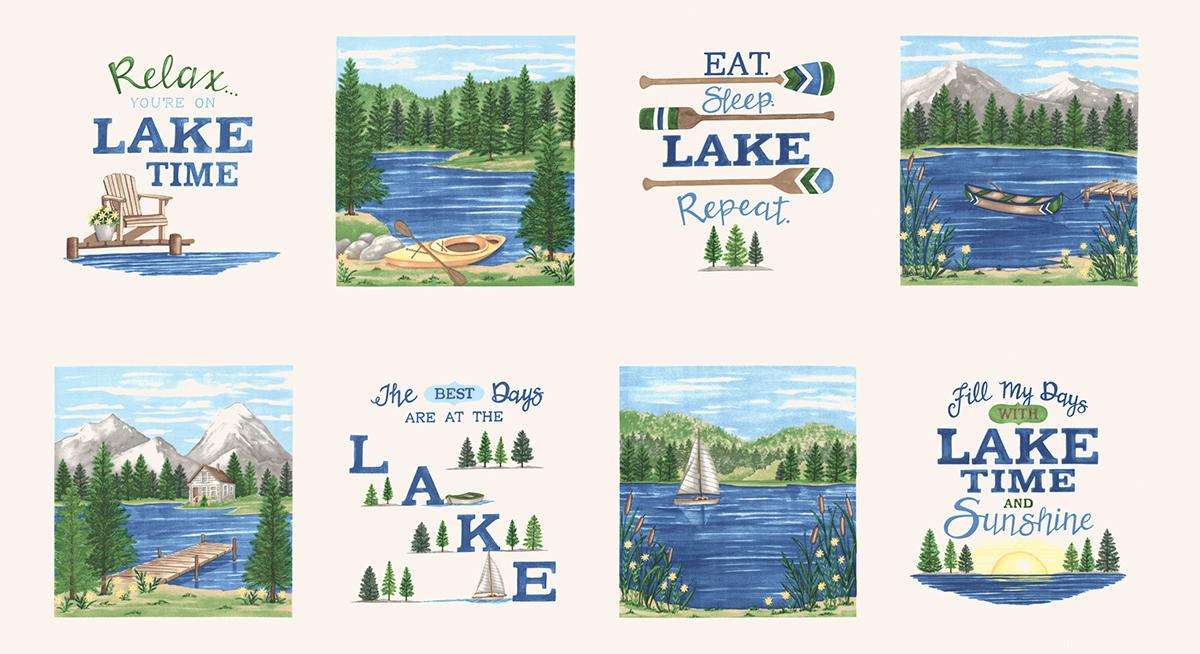 On Lake Time Cloud White - Panel