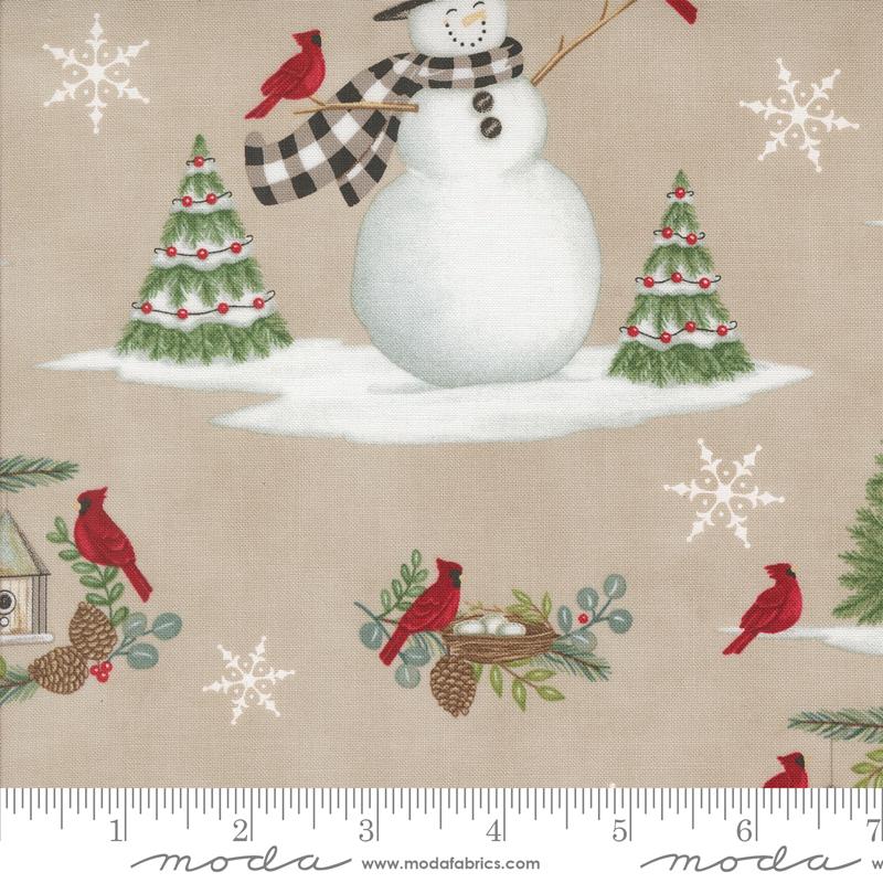 Winter Friends Fog - Christmas Quilt Fabric
