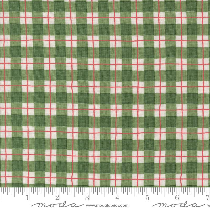 Winter Friends Plaid Spruce - Christmas Quilt Fabric