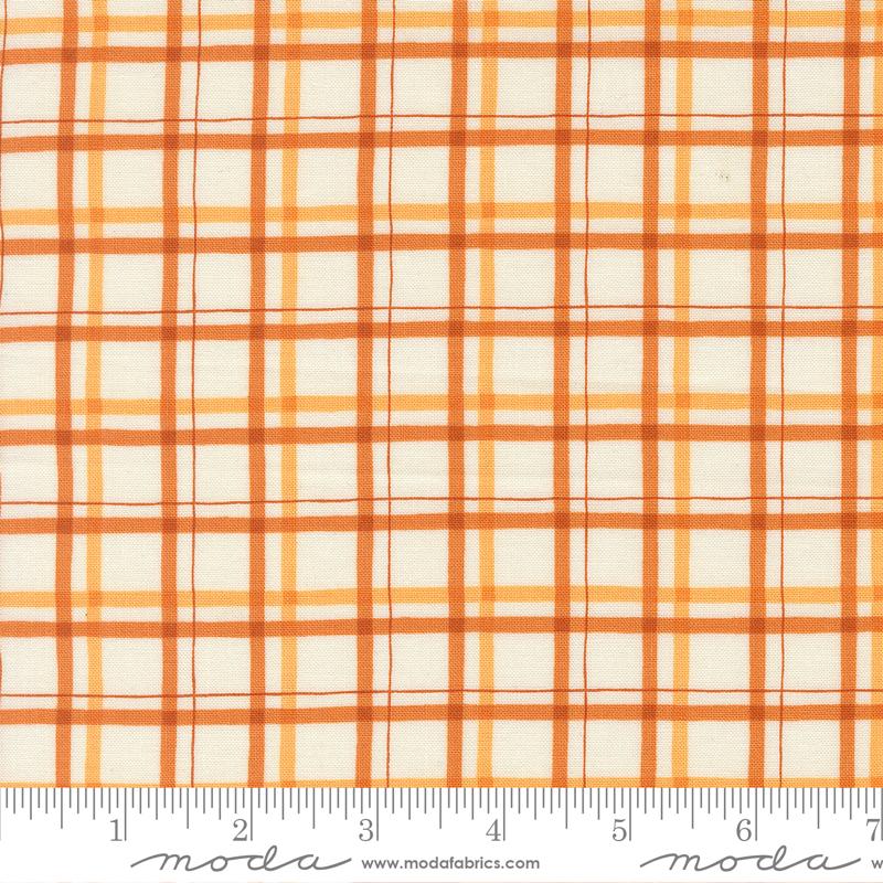 I Love Fall Most Of All Plaid Light Pumpkin - Quilt Fabric