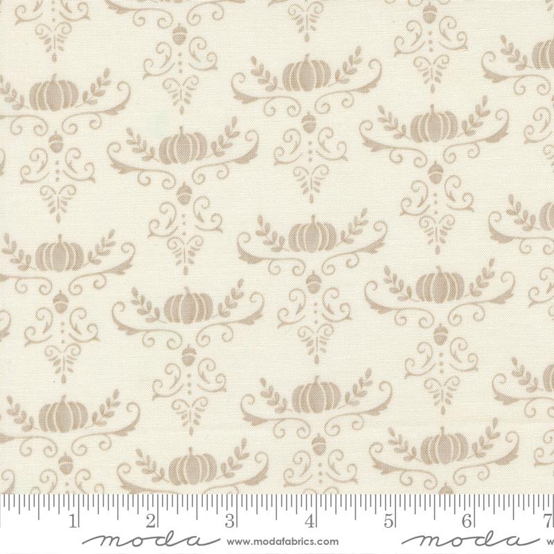 I Love Fall Most Of All Damask Warm White - Quilt Fabric