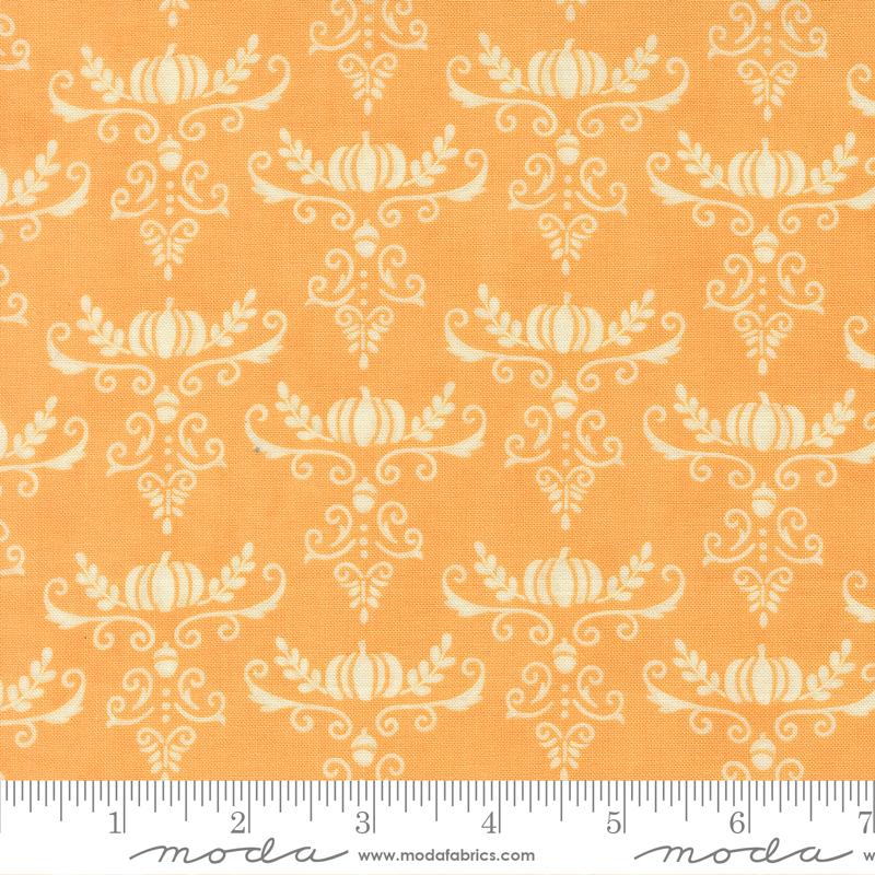I Love Fall Most Of All Damask Light Pumpkin - Quilt Fabric