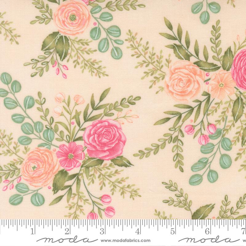 Kindness Flowers Peach - Quilt Fabric