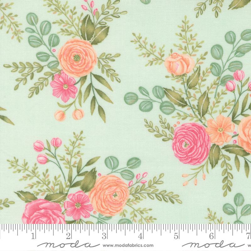 Kindness Flowers Mist - Quilt Fabric
